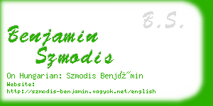 benjamin szmodis business card